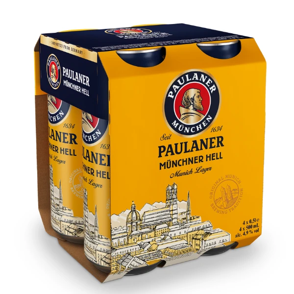 Pivo Paulaner Original Münchner Hell 4-pack limenke 